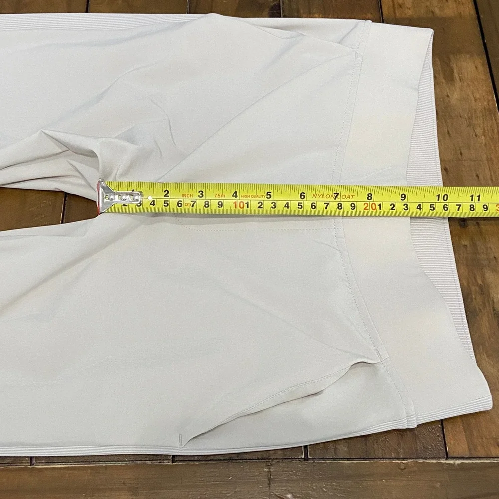Athleta Brooklyn Ankle Pants Womens 0 Beige Stone Tapered Stretch Travel 198677